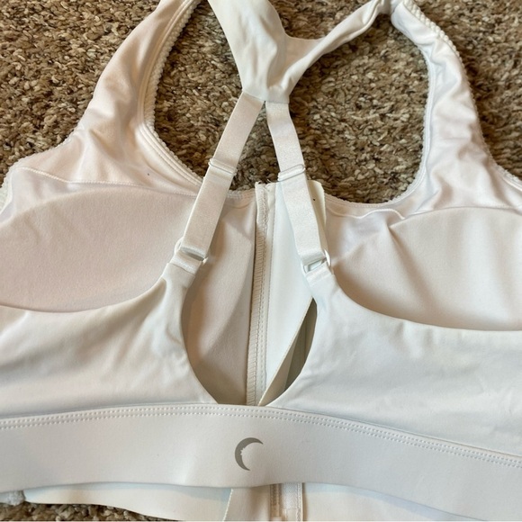 Zyia Active All Star Padded Sports Bra Front Zip White Dot Large - Picture 4 of 6